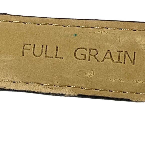 Rolfs Full Grain Leather Embroidered Red Green Navy Brown 1" Wide Belt M 29-33 - Picture 13 of 16